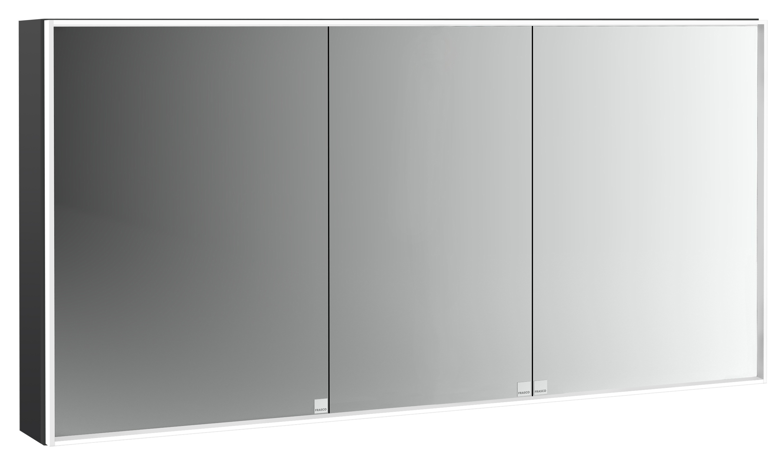 Frasco Centric Deep LED-Spiegelschrank IP 20 Schwarz 140 cm Aufputz