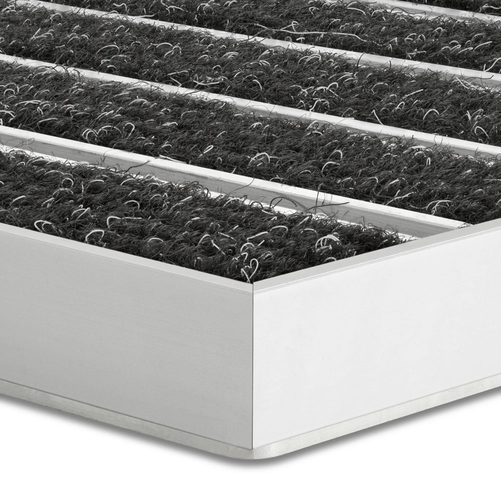 Wycieraczka pod drzwi wpuszczana do wnętrz na wymiar - Wkładka żebrowana - Aluminium Antracytowy 17 mm 6 Wycieraczka pod drzwi wpuszczana do wnętrz na wymiar - Wkładka żebrowana - Aluminium Antracytowy 17 mm - obrazek 7