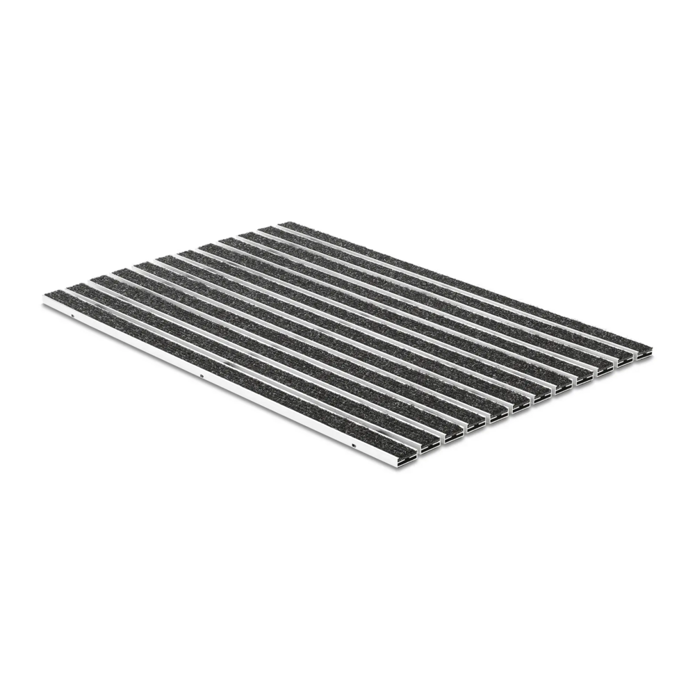 Wycieraczka pod drzwi wpuszczana do wnętrz na wymiar - Wkładka żebrowana - Aluminium Antracytowy 17 mm 2 Wycieraczka pod drzwi wpuszczana do wnętrz na wymiar - Wkładka żebrowana - Aluminium Antracytowy 17 mm - obrazek 3