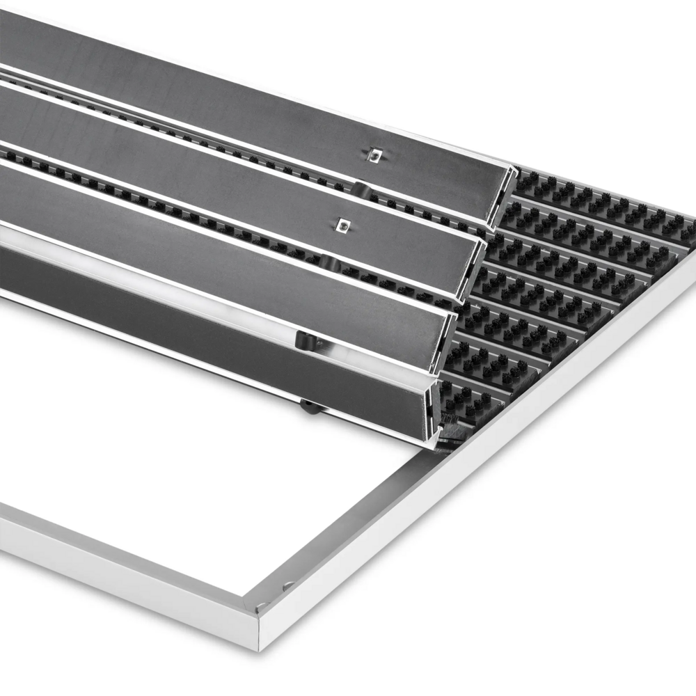 SWmat Alu Bürsten Eingangsmatte zum Einbauen mit Rahmen Anthrazit 100 x 80 cm – Bild 8