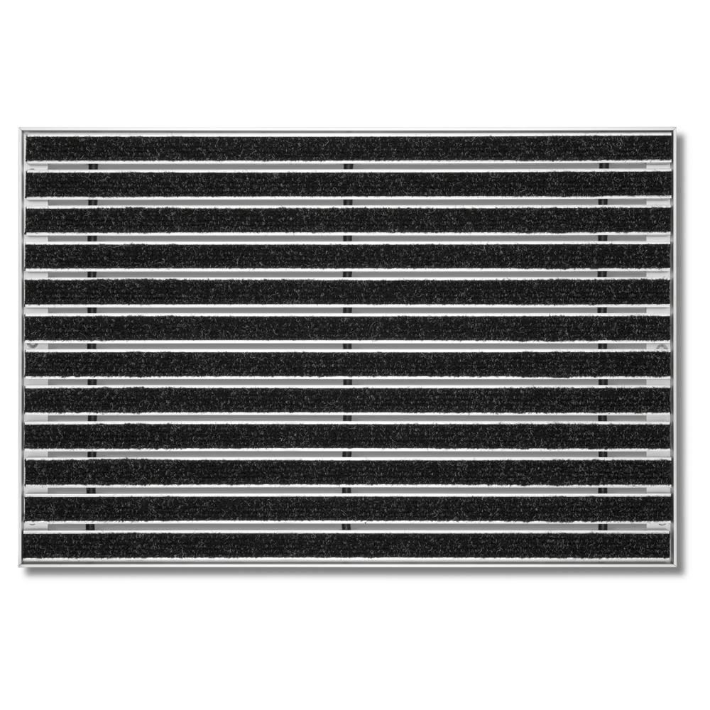 SWmat Einbau Fußabstreifer Alu Textil Rips mit Einbaurahmen Anthrazit 80 x 60 cm – Bild 13