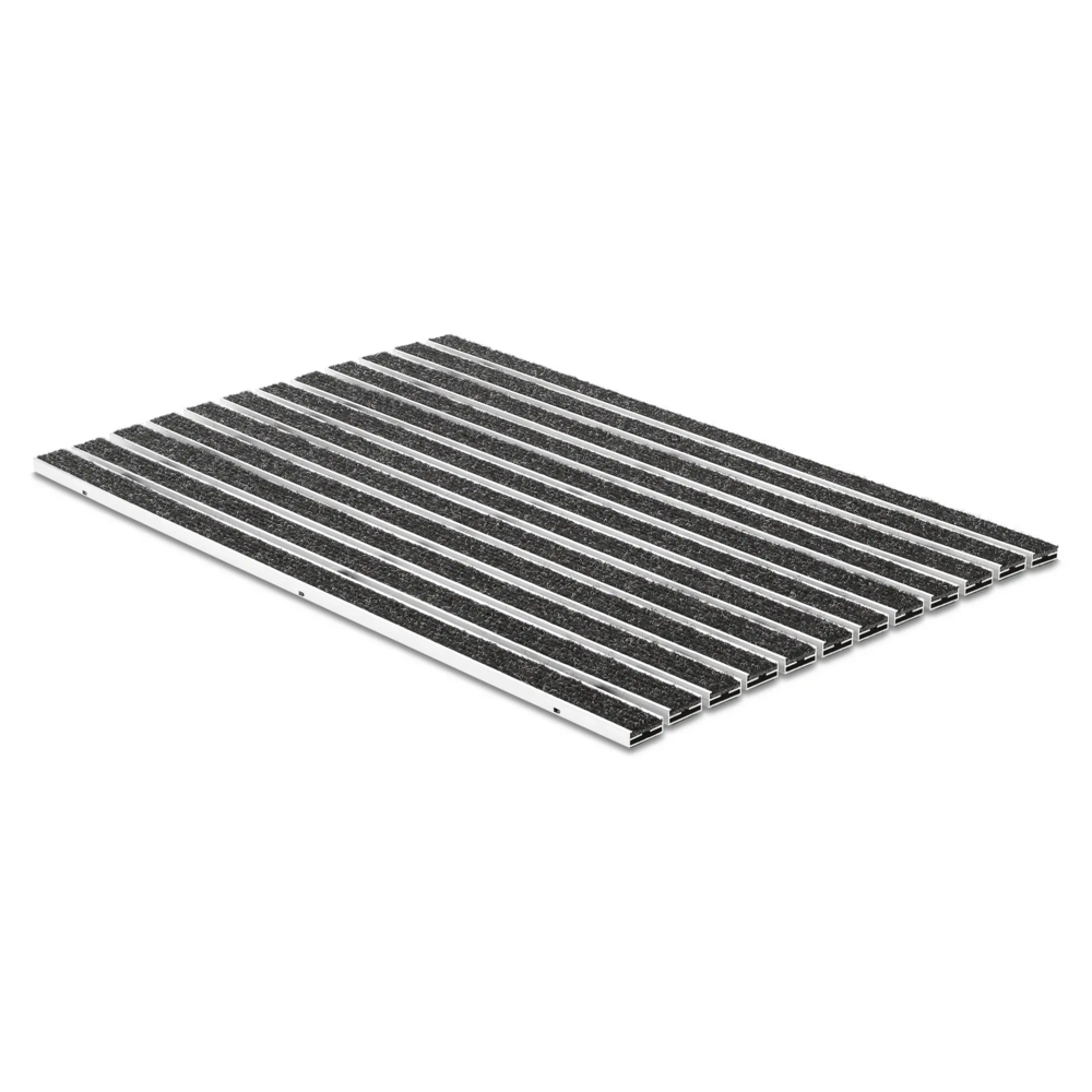 SWmat Einbau Fußabstreifer Alu Textil Rips mit Einbaurahmen Anthrazit 80 x 60 cm – Bild 12
