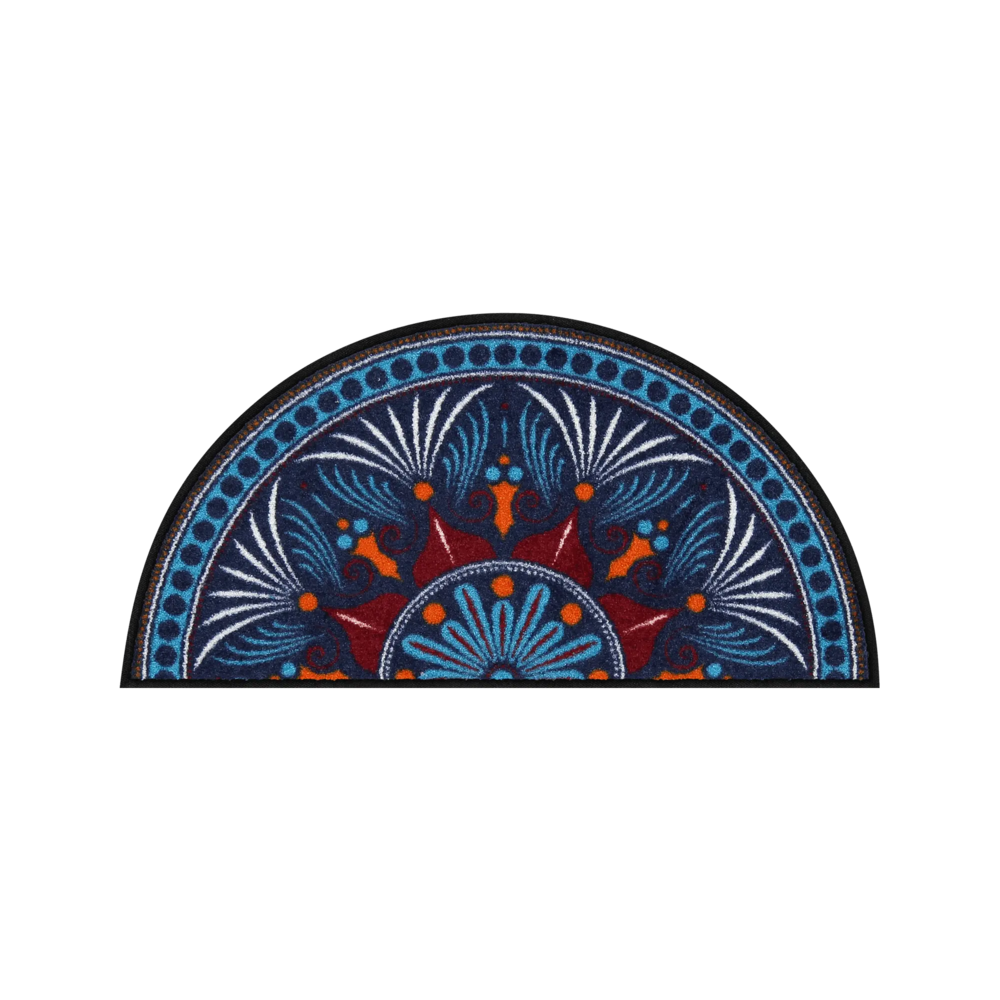 Salonloewe Yara turquoise-red Semicircular 42 x 85 cm 1 Salonloewe Yara turquoise-red Semicircular 42 x 85 cm