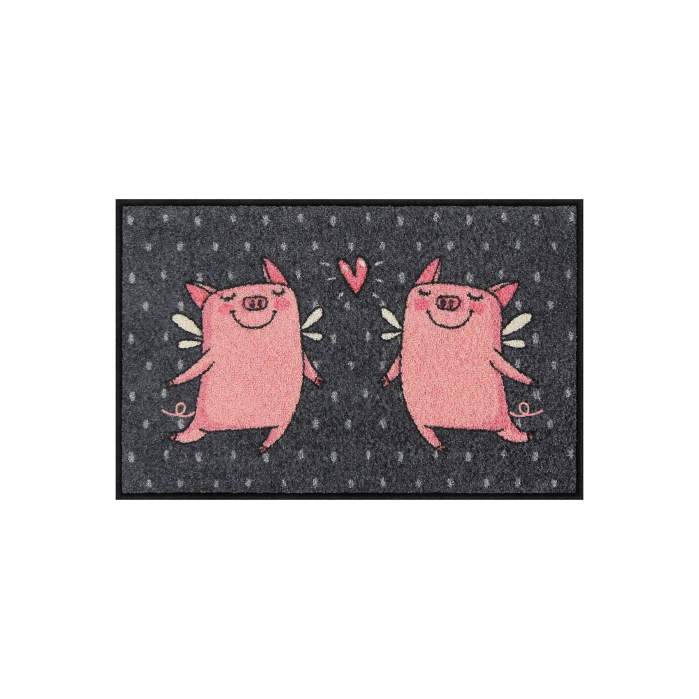 Salonloewe Love Pigs grey Eingangsmatte 45 x 70 cm 1 Salonloewe Love Pigs grey Eingangsmatte 45 x 70 cm