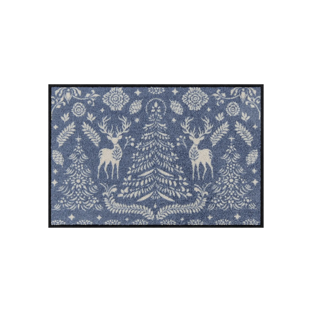 Salonloewe Scandi Forest blue Entrance mat 50 x 75 cm 1 Salonloewe Scandi Forest blue Entrance mat 50 x 75 cm