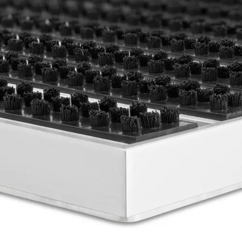 Wycieraczka pod drzwi wpuszczana na zewnątrz na wymiar - Szczotki - Aluminium Czarny Czarny 27 mm 18 IM0054032
