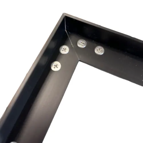 Eingelassene Fußmatte für Innen nach Maß - Schwarz eloxiert - Ripseinlage - Alu Anthrazit 17 mm 13 IM0062201