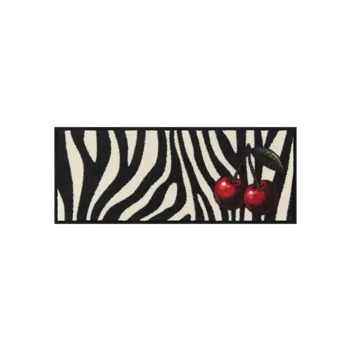 Salonloewe Cherry Cherry Zebra Eingangsmatte, Minimatte 30 x 75 cm
