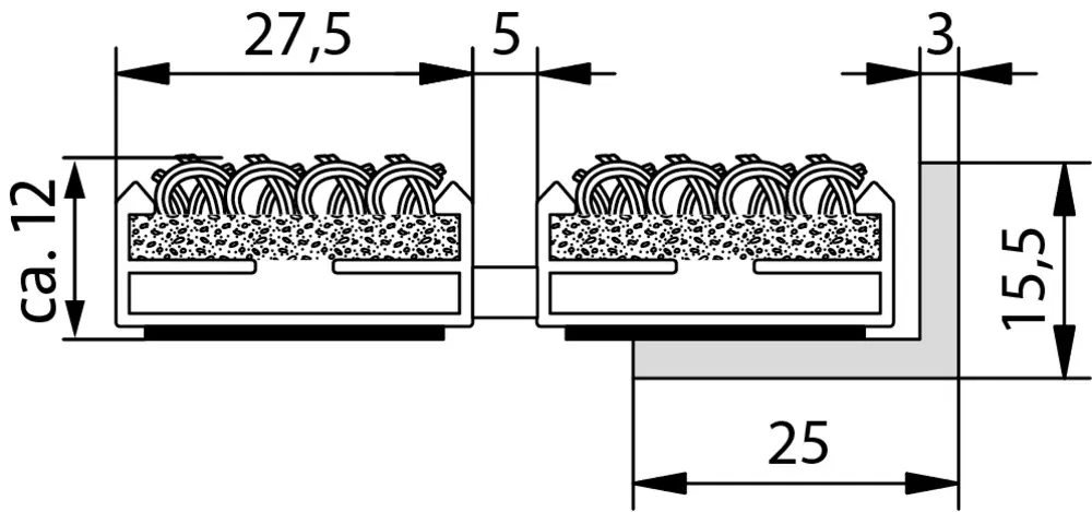 SWmat Alu Bürsten Eingangsmatte zum Einbauen mit Rahmen Anthrazit 100 x 80 cm – Bild 17
