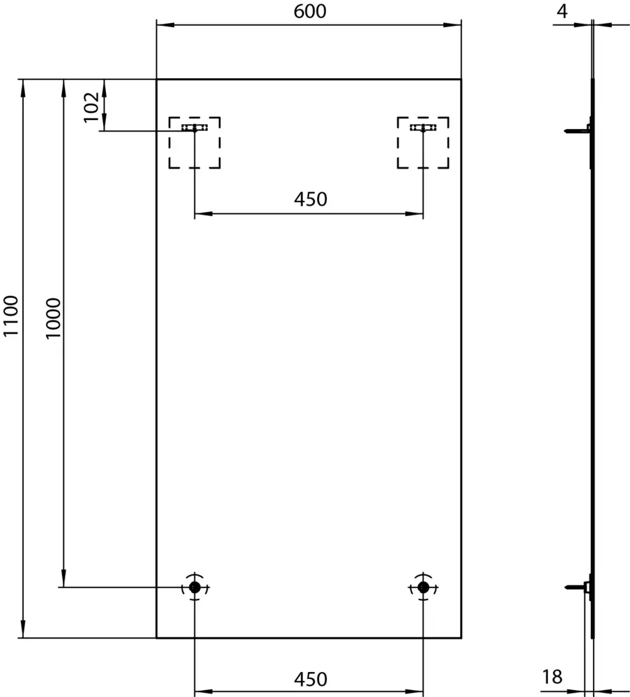 Frasco Centric Free Hochwertige Spiegelflächen mit Splitterschutzfolie 60 x 110 cm Spiegel – Bild 3