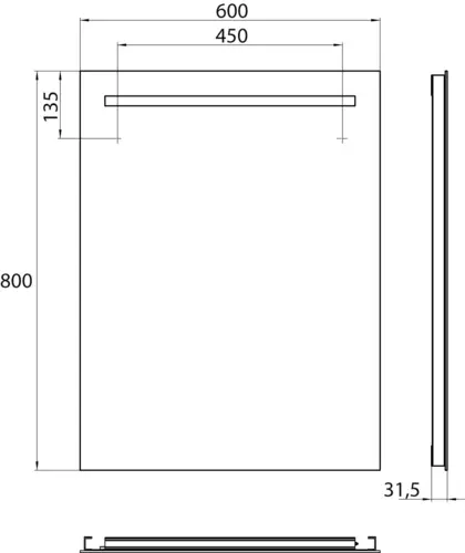 Frasco Tira LED-Lichtspiegel mit einem Lichtstreifen oben 60 cm Mit Raumschaltung – Bild 4
